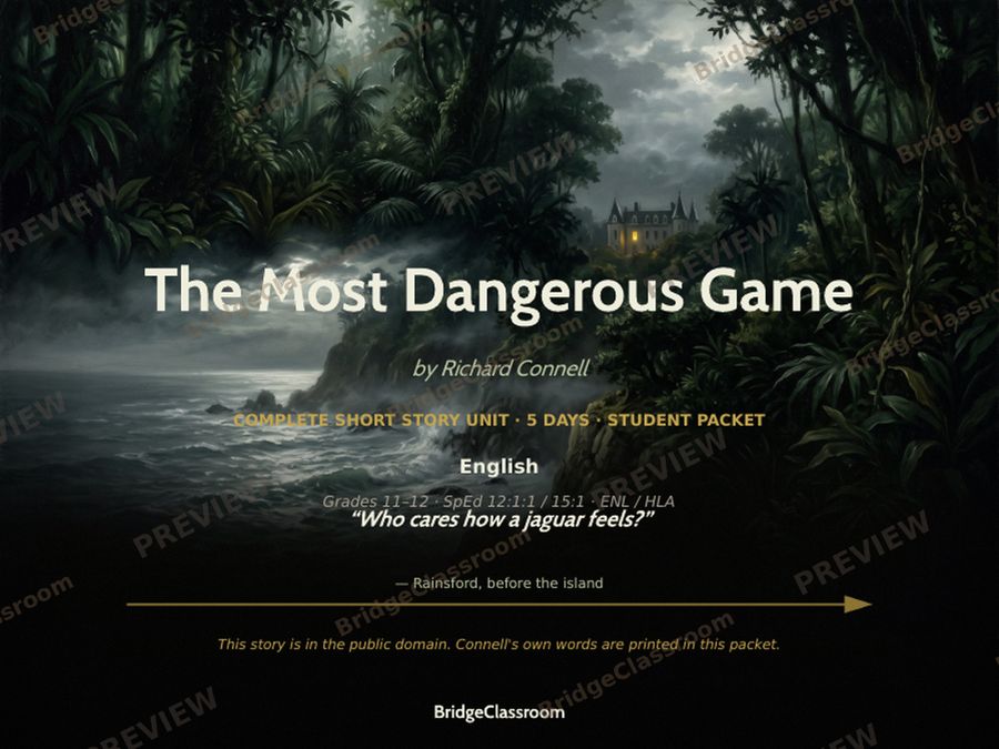 The Most Dangerous Game unit cover